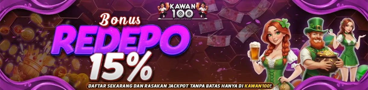 Bonus Deposit Setiap harinya sebesar 15% kepada semua member di situs Kawan100